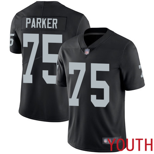 Oakland Raiders Limited Black Youth Brandon Parker Home Jersey NFL Football #75 Vapor Untouchable Jersey